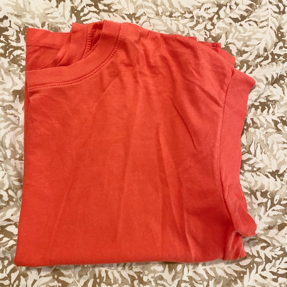 Bright Coral Cap Sleeve T-Shirt